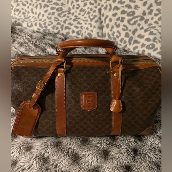 Celine Other - CELINE Brown and Tan Travel Duffel Bag 90s Vintage 🔥